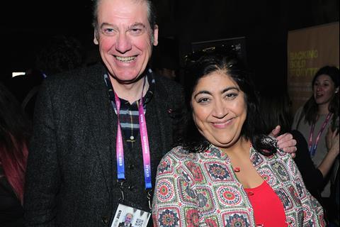Adrian Wootton (British Film Commission CEO), Gurinder Chadha (director, Blinded By The Light)